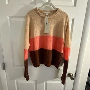 Joie Women's Sweater - Tan, Coral, and Brown